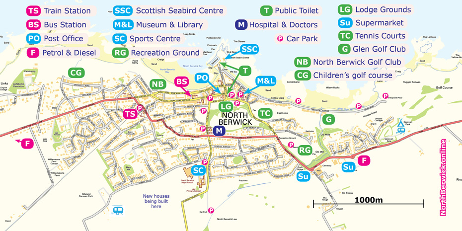 North Berwick Central area map 