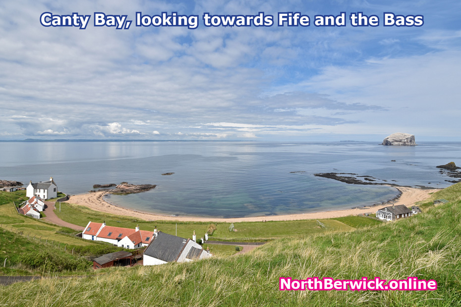 Canty Bay, east of North Berwick, looking towards the Bass and Fife
