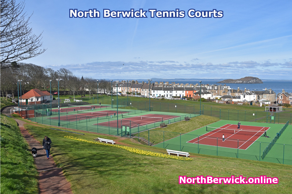 Eat putting green and North Berwick tennis courts