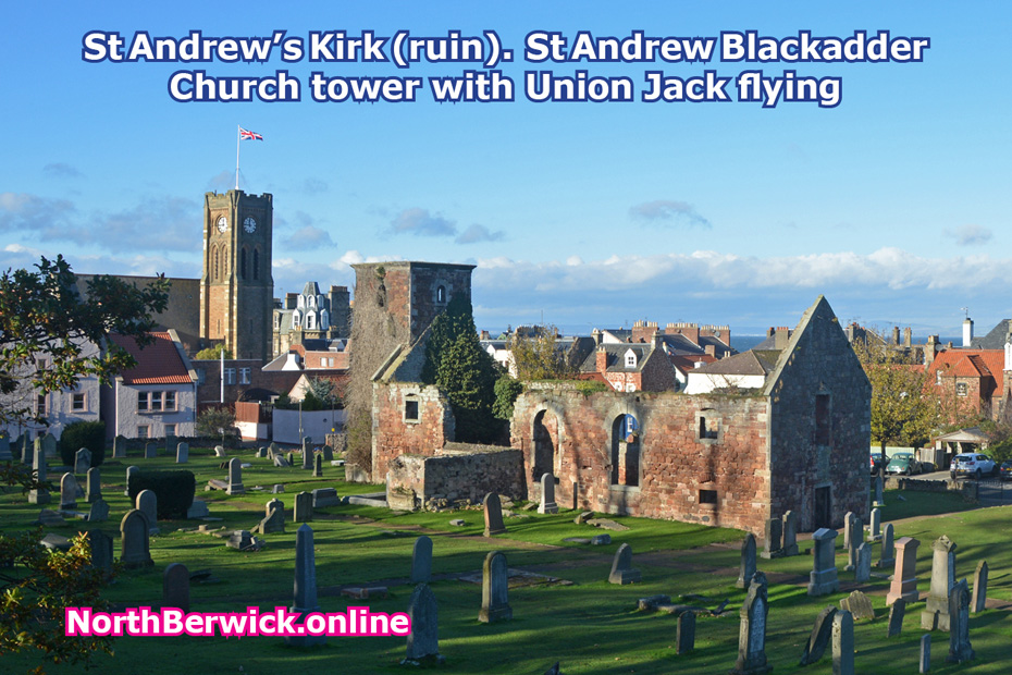 St Andrew's Old Kirk in ruin, North Berwick